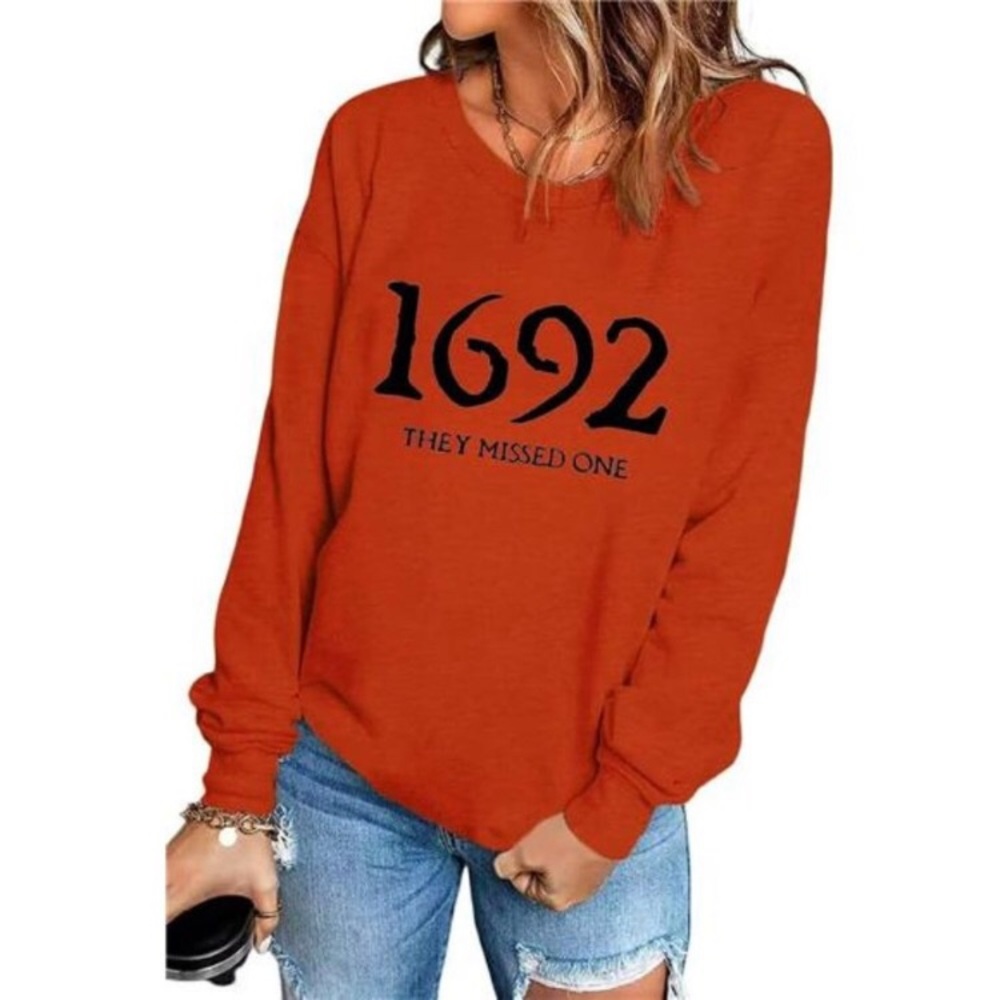 1692 They Missed One Halloween Sweatshirt For Women Halloween Shirt Long Sleeve